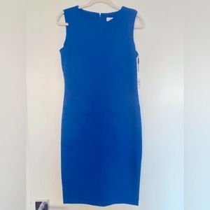 Calvin Klein Sleeveless Crepe Side Seam Detail Sheath Dress, SIZE 8